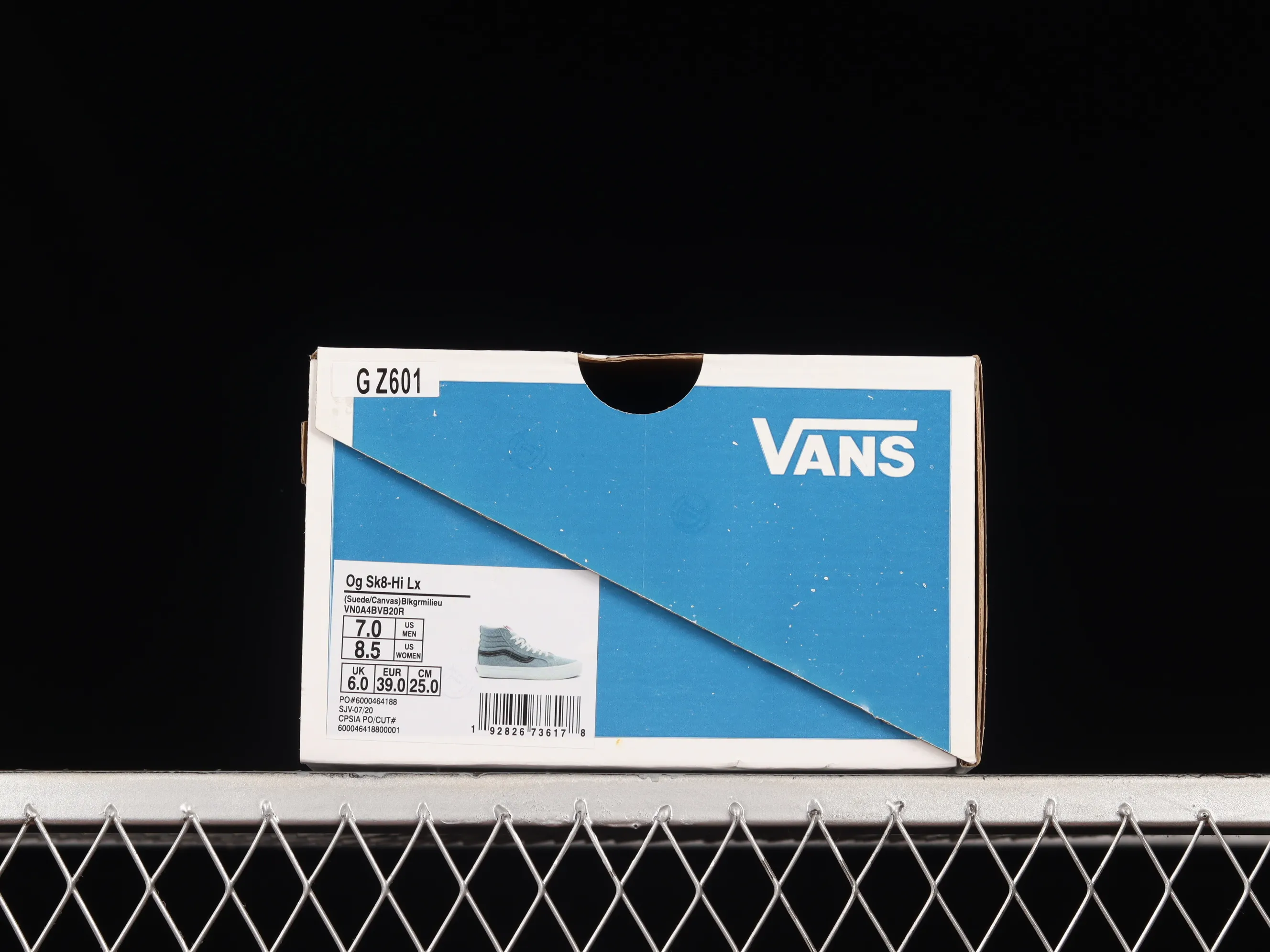 All categories Vans Vans series Vans Hi Vans high-top Vans OG SK8-Hi Lx fairy haze blue color Japanese retro trend high-top canvas skateboard shoes VN0A4BVB20R